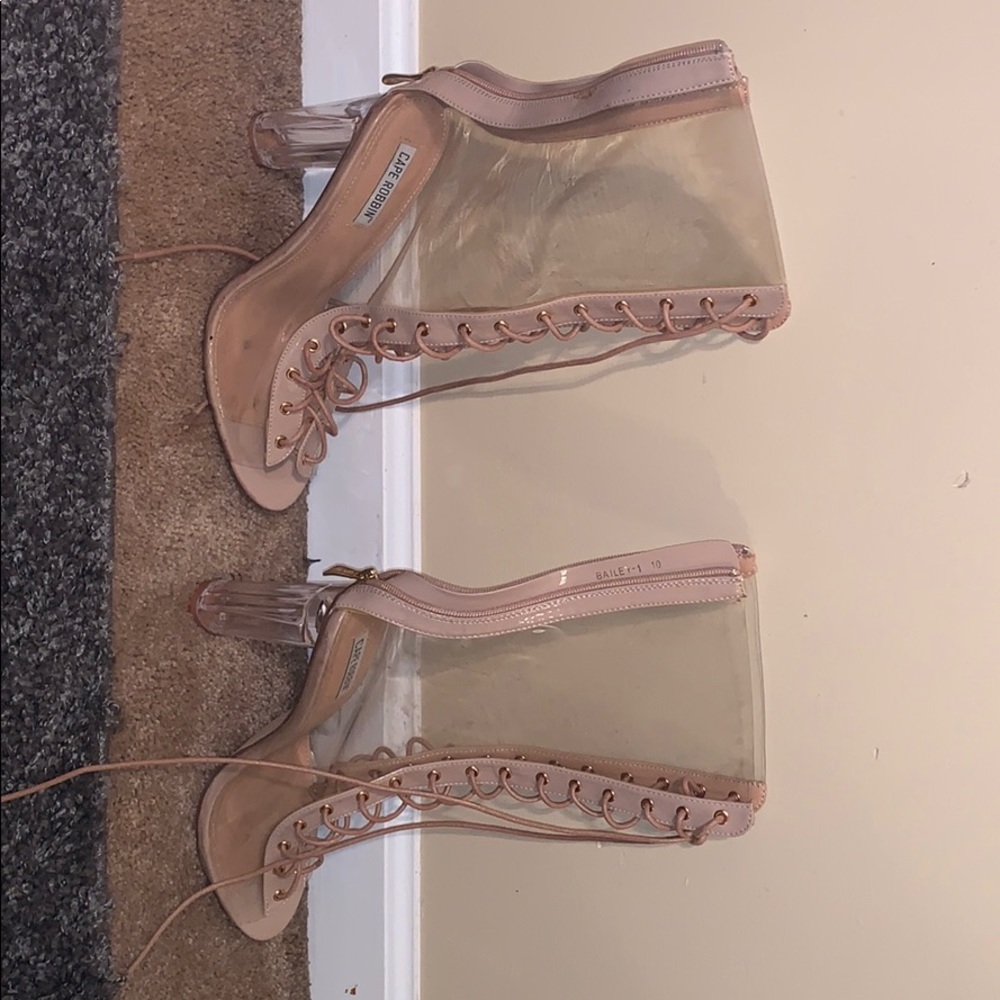 Clear heels